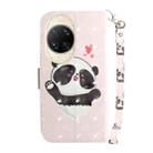For Huawei nova 14 Ultra 3D Colored Horizontal Flip Leather Phone Case(Heart Panda) - 3