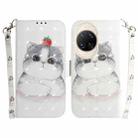For Huawei nova 14 Ultra 3D Colored Horizontal Flip Leather Phone Case(Cute Cat) - 1