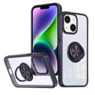 For iPhone 14 Plus Ring Holder PC Hybrid TPU Phone Case(Purple) - 1