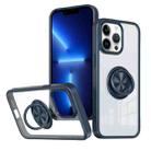 For iPhone 13 Pro Ring Holder PC Hybrid TPU Phone Case(Blue) - 1