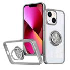 For iPhone 13 Ring Holder PC Hybrid TPU Phone Case(Grey) - 1