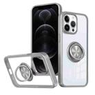 For iPhone 12 Pro Max Ring Holder PC Hybrid TPU Phone Case(Grey) - 1