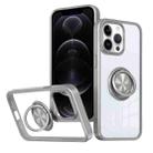 For iPhone 12 Pro Ring Holder PC Hybrid TPU Phone Case(Grey) - 1