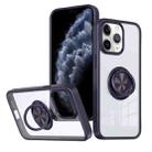 For iPhone 11 Pro Max Ring Holder PC Hybrid TPU Phone Case(Purple) - 1