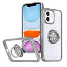 For iPhone 11 Ring Holder PC Hybrid TPU Phone Case(Grey) - 1