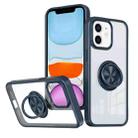 For iPhone 11 Ring Holder PC Hybrid TPU Phone Case(Blue) - 1