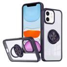 For iPhone 11 Ring Holder PC Hybrid TPU Phone Case(Purple) - 1