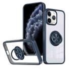 For iPhone 11 Pro Ring Holder PC Hybrid TPU Phone Case(Blue) - 1