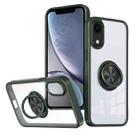 For iPhone XR Ring Holder PC Hybrid TPU Phone Case(Green) - 1