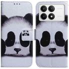 For Xiaomi Redmi K70 Pro / K70 Coloured Drawing Flip Leather Phone Case(Panda) - 1