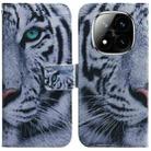 For Redmi Note 14 Pro / Note 14 Pro+ 5G Coloured Drawing Flip Leather Phone Case(Tiger) - 1