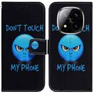 For Redmi Note 14 Pro / Note 14 Pro+ 5G Coloured Drawing Flip Leather Phone Case(Anger) - 1