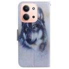 For Redmi 15C 4G 173.1mm / 15C 5G 173.1mm Coloured Drawing Flip Leather Phone Case(White Wolf) - 3