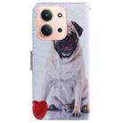 For Redmi 15C 4G 173.1mm / 15C 5G 173.1mm Coloured Drawing Flip Leather Phone Case(Pug) - 3