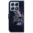 For Xiaomi 14T Pro Coloured Drawing Flip Leather Phone Case(Lion) - 3