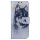For Xiaomi 15 Coloured Drawing Flip Leather Phone Case(White Wolf) - 2