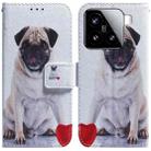 For Xiaomi 15 Coloured Drawing Flip Leather Phone Case(Pug) - 1