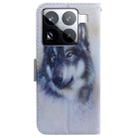 For Xiaomi 15 Pro Coloured Drawing Flip Leather Phone Case(White Wolf) - 3