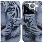 For Xiaomi 15 Pro Coloured Drawing Flip Leather Phone Case(Tiger) - 1