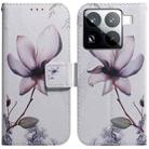 For Xiaomi 15 Pro Coloured Drawing Flip Leather Phone Case(Magnolia) - 1
