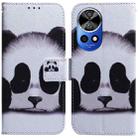 For Huawei nova 12 Ultra Coloured Drawing Flip Leather Phone Case(Panda) - 1