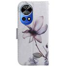 For Huawei nova 12 Ultra Coloured Drawing Flip Leather Phone Case(Magnolia) - 3