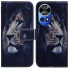 For Huawei nova 12 Pro Coloured Drawing Flip Leather Phone Case(Lion) - 1