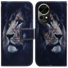 For Huawei nova 12 Coloured Drawing Flip Leather Phone Case(Lion) - 1