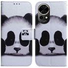 For Huawei nova 12 Coloured Drawing Flip Leather Phone Case(Panda) - 1