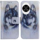 For Huawei nova 14 Coloured Drawing Flip Leather Phone Case(White Wolf) - 1