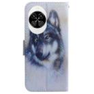 For Huawei nova 14 Coloured Drawing Flip Leather Phone Case(White Wolf) - 3
