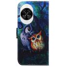 For Huawei nova 14 Coloured Drawing Flip Leather Phone Case(Oil Painting Owl) - 3