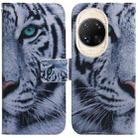 For Huawei nova 14 Ultra Coloured Drawing Flip Leather Phone Case(Tiger) - 1