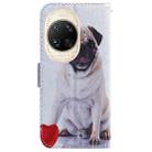 For Huawei nova 14 Ultra Coloured Drawing Flip Leather Phone Case(Pug) - 3