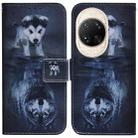 For Huawei nova 14 Ultra Coloured Drawing Flip Leather Phone Case(Wolf and Dog) - 1