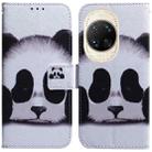 For Huawei nova 14 Ultra Coloured Drawing Flip Leather Phone Case(Panda) - 1