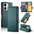 For Xiaomi Redmi 13C 4G / Redmi 13R Side Buckle Magnetic Frosted Leather Phone Case(Dark Green) - 1