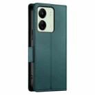 For Xiaomi Redmi 13C 4G / Redmi 13R Side Buckle Magnetic Frosted Leather Phone Case(Dark Green) - 3