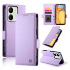 For Xiaomi Redmi 13C 4G / Redmi 13R Side Buckle Magnetic Frosted Leather Phone Case(Purple) - 1