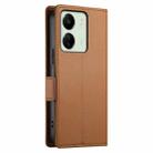 For Xiaomi Redmi 13C 4G / Redmi 13R Side Buckle Magnetic Frosted Leather Phone Case(Brown) - 3