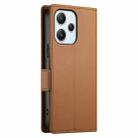 For Xiaomi Redmi 12 4G/5G / Note 12R Side Buckle Magnetic Frosted Leather Phone Case(Brown) - 3