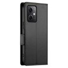 For Xiaomi Redmi Note 12 Global India Side Buckle Magnetic Frosted Leather Phone Case(Black) - 3