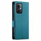 For Xiaomi Redmi Note 12 Global India Side Buckle Magnetic Frosted Leather Phone Case(Blue) - 3