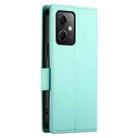 For Xiaomi Redmi Note 12 Global India Side Buckle Magnetic Frosted Leather Phone Case(Mint Green) - 3