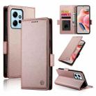 For Xiaomi Redmi Note 12 4G Global Side Buckle Magnetic Frosted Leather Phone Case(Rose Gold) - 1