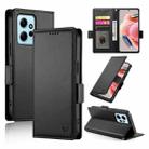 For Xiaomi Redmi Note 12 4G Global Side Buckle Magnetic Frosted Leather Phone Case(Black) - 1