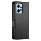 For Xiaomi Redmi Note 12 4G Global Side Buckle Magnetic Frosted Leather Phone Case(Black) - 3