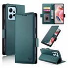 For Xiaomi Redmi Note 12 4G Global Side Buckle Magnetic Frosted Leather Phone Case(Dark Green) - 1