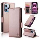 For Xiaomi Redmi Note 12 Pro Speed Side Buckle Magnetic Frosted Leather Phone Case(Rose Gold) - 1