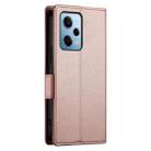 For Xiaomi Redmi Note 12 Pro Speed Side Buckle Magnetic Frosted Leather Phone Case(Rose Gold) - 3